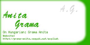 anita grama business card